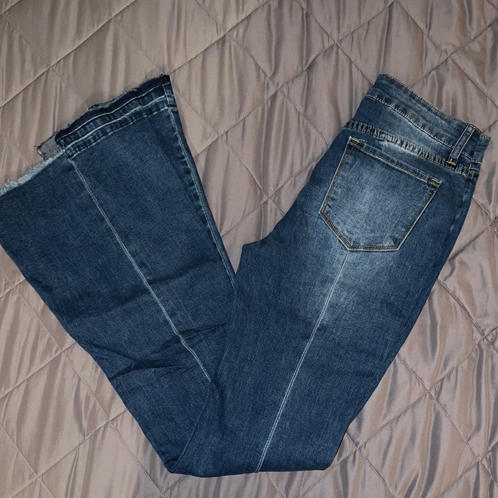 FashionNova flare denim jeans